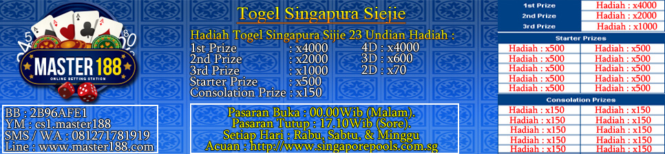Bandar Togel Singapura Terpercaya Siejie 23 Prize Bandar Togel Singapura Terpercaya Siejie 23 Prize